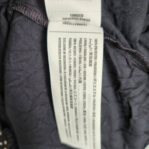 Abercrombie & Fitch Size S Black Faux Wrap Cheetah Print V-Neck 3/4 Sleeve Dress - Picture 10 of 11